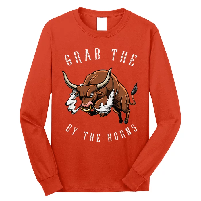 Grab The Bull By The Horns Design T-Shirt
