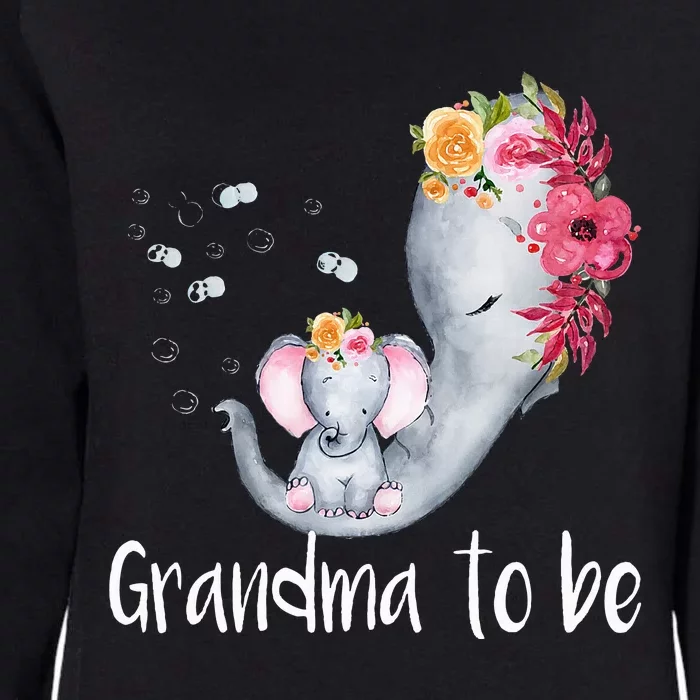 Grandma To Be Elephant Baby Shower For Floral Womens California Wash Sweatshirt