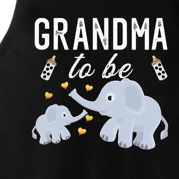 Grandma To Be Elephant Baby Shower Grandma Cute Ladies Tri-Blend Wicking Tank