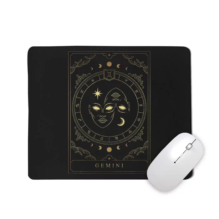 Gemini Tarot Card Zodiac Mousepad