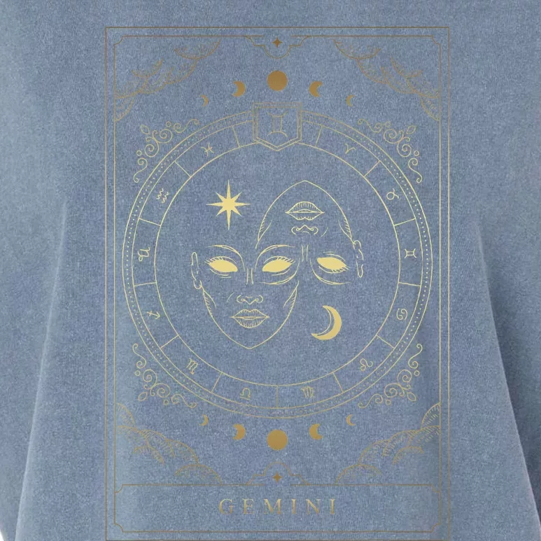 Gemini Tarot Card Zodiac Garment-Dyed Women's Muscle Tee