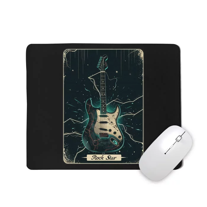 Guitar Tarot Card Musician Design Mousepad