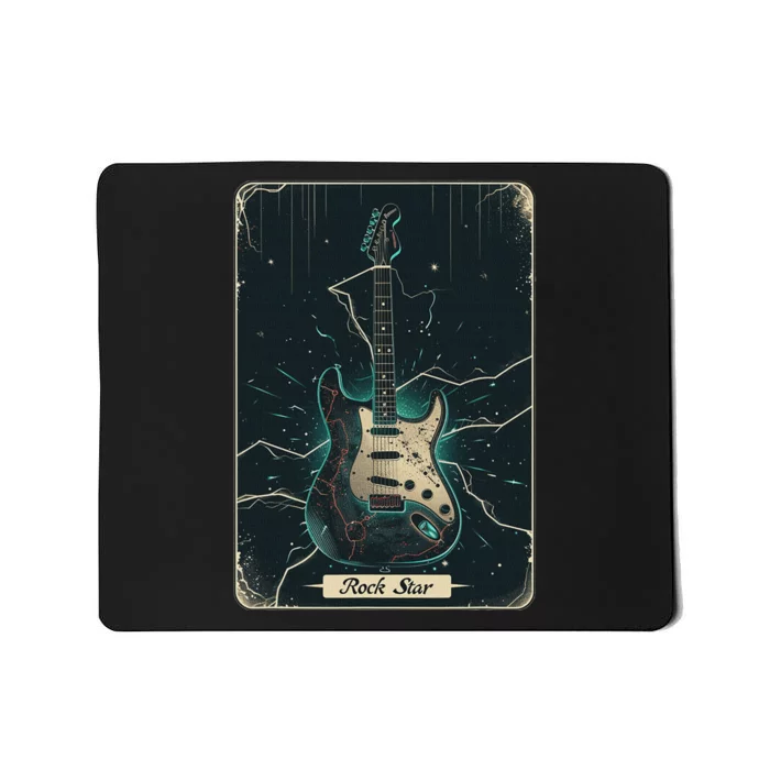 Guitar Tarot Card Musician Design Mousepad