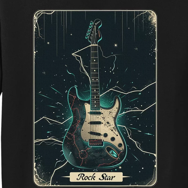 Guitar Tarot Card Musician Design Tall Sweatshirt