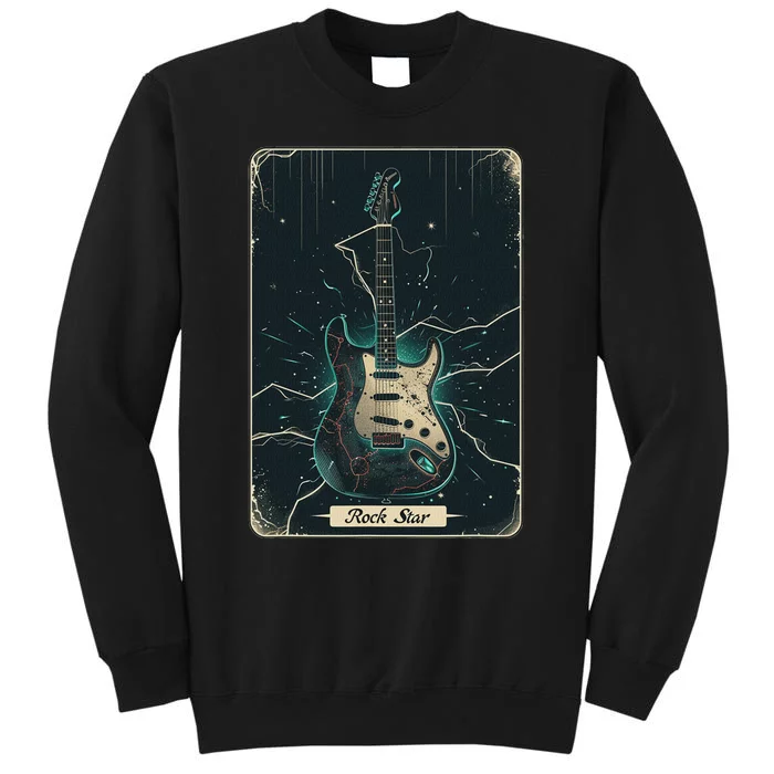 Guitar Tarot Card Musician Design Tall Sweatshirt