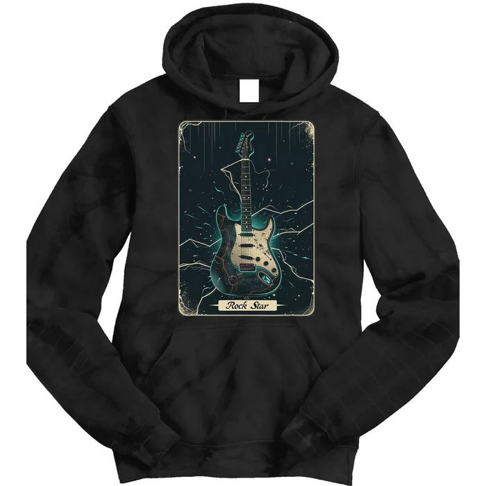 Guitar Tarot Card Musician Design Tie Dye Hoodie