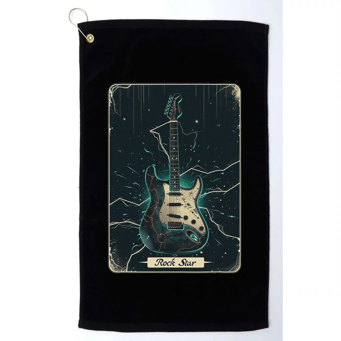 Guitar Tarot Card Musician Design Platinum Collection Golf Towel