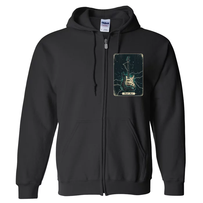 Guitar Tarot Card Musician Design Full Zip Hoodie