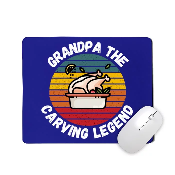 Grandpa The Carving Legend Funny Thanksgiving Family Costume Gift Mousepad