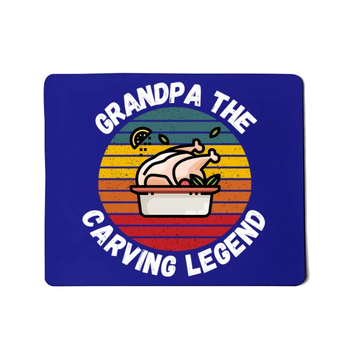 Grandpa The Carving Legend Funny Thanksgiving Family Costume Gift Mousepad