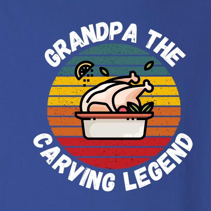 Grandpa The Carving Legend Funny Thanksgiving Family Costume Gift Toddler Long Sleeve Shirt