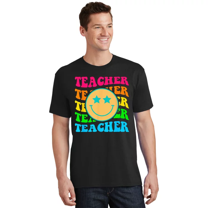 Groovy Teacher Colorful Elementary School Teachers Women T-Shirt