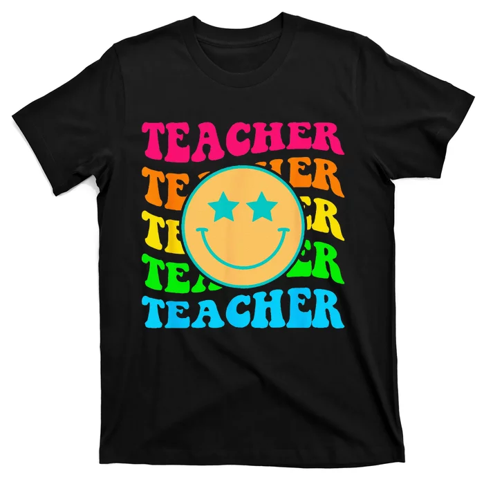 Groovy Teacher Colorful Elementary School Teachers Women T-Shirt