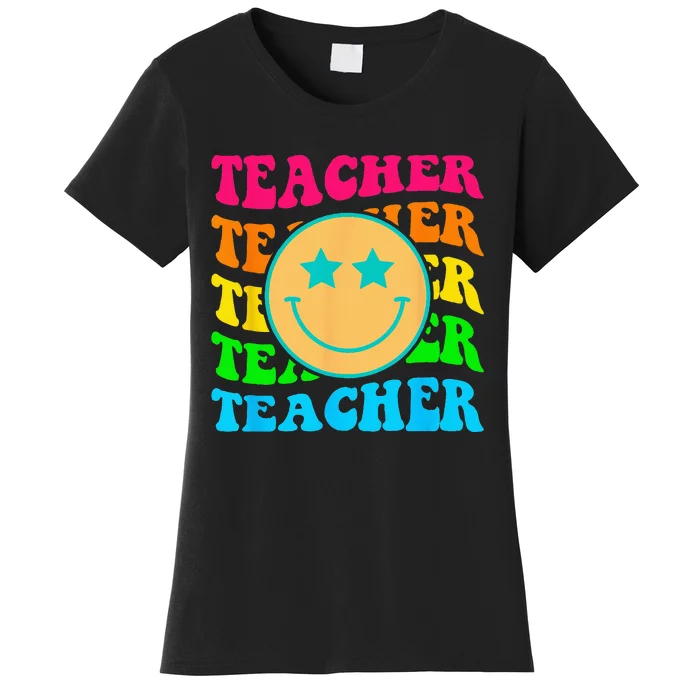 Groovy Teacher Colorful Elementary School Teachers Women Women's T-Shirt