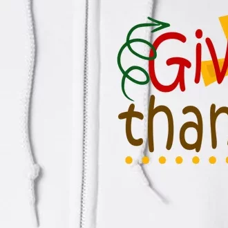 Give Thanks Cross Thanksgiving Full Zip Hoodie