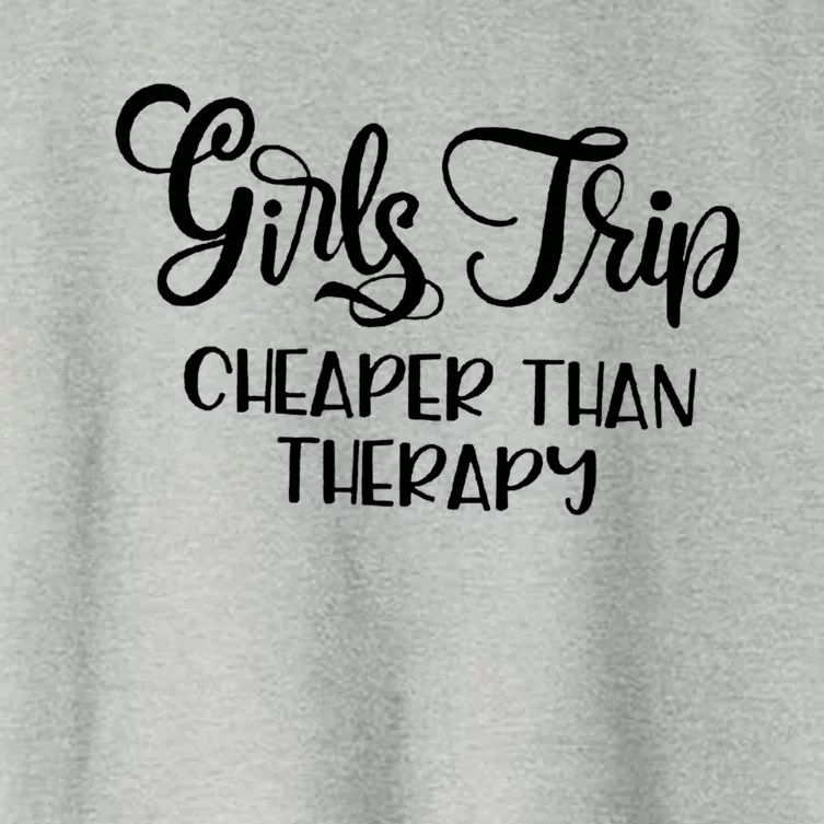 Girls Trip Cheapers Than Therapy Hello Summer Vacation Beach Cool Gift Women's Crop Top Tee