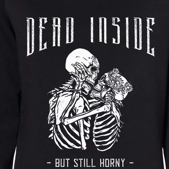 Gothic Tarot Card The Skelleton Lovers Dead Inside Creepy Womens California Wash Sweatshirt