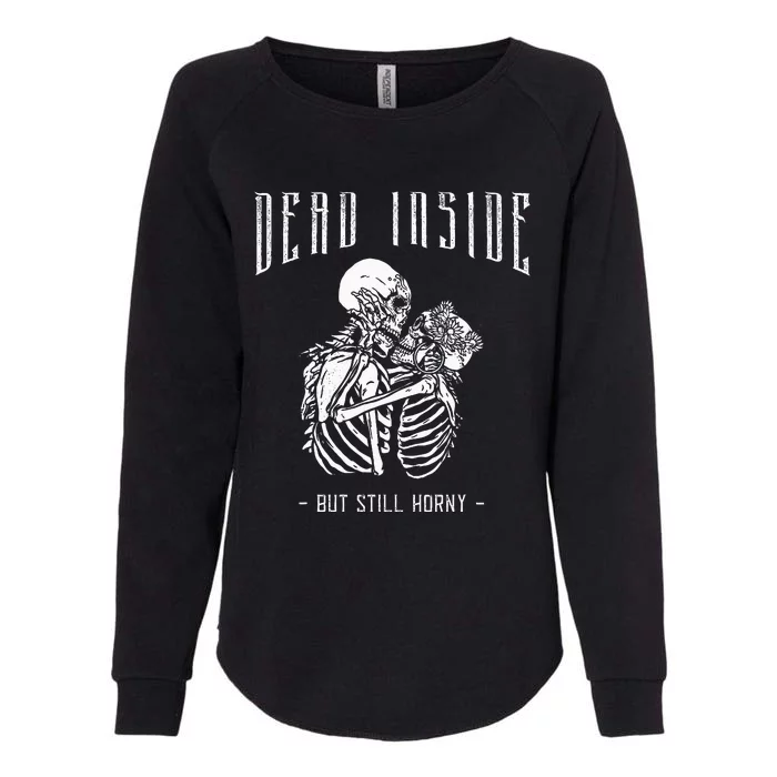 Gothic Tarot Card The Skelleton Lovers Dead Inside Creepy Womens California Wash Sweatshirt