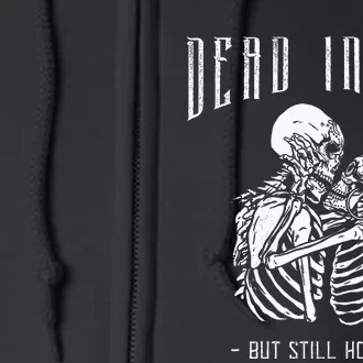 Gothic Tarot Card The Skelleton Lovers Dead Inside Creepy Full Zip Hoodie