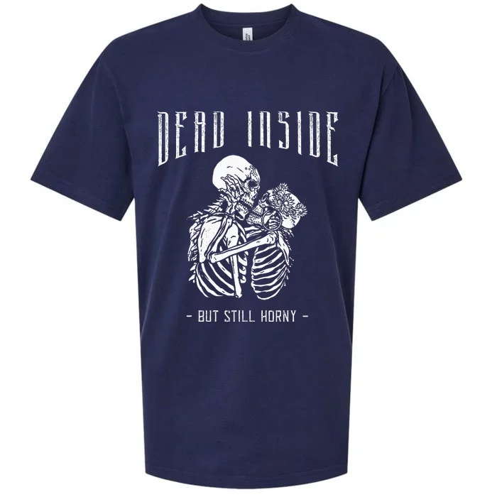 Gothic Tarot Card The Skelleton Lovers Dead Inside Creepy Sueded Cloud Jersey T-Shirt