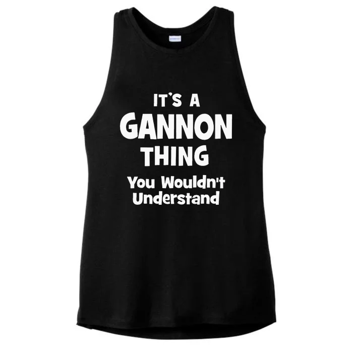 Gannon Thing College University Alumni Funny Ladies Tri-Blend Wicking Tank