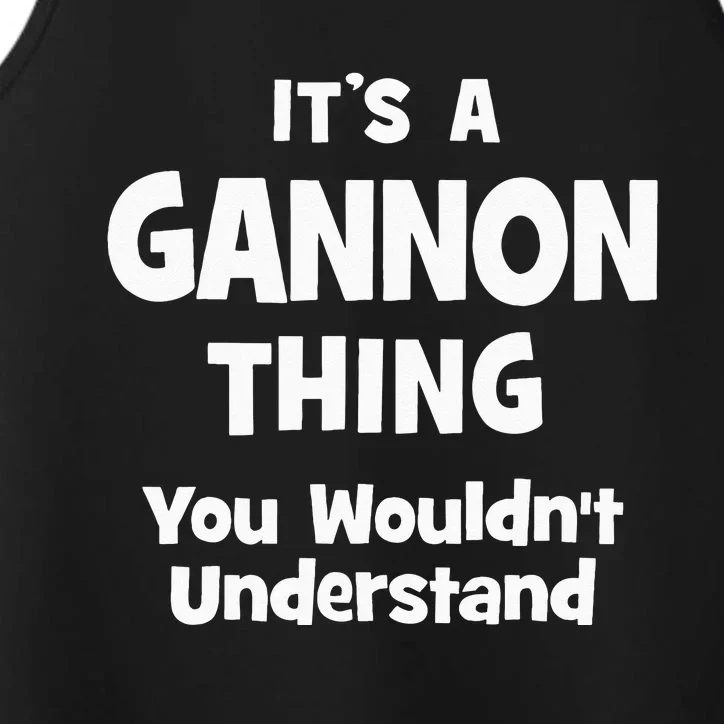 Gannon Thing College University Alumni Funny Performance Tank