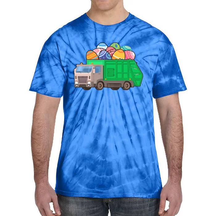 Garbage Truck Carrying Easter Egg Happy Easter Garbage Truck Gift Tie-Dye T-Shirt