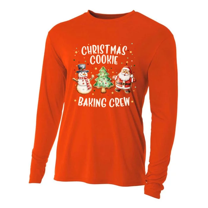 Gingerbread Team Christmas Cookie Baking Crew Gift Cooling Performance Long Sleeve Crew