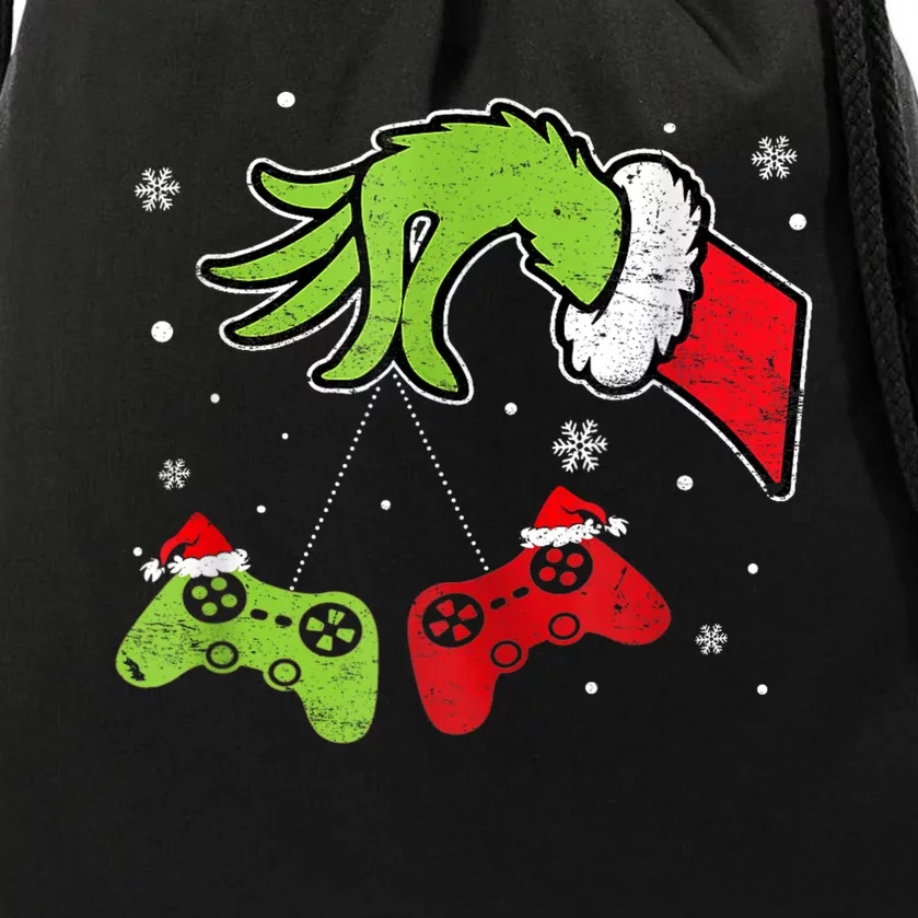 Gaming Teen Christmas Matching Pajamas Funny Gamer Drawstring Bag