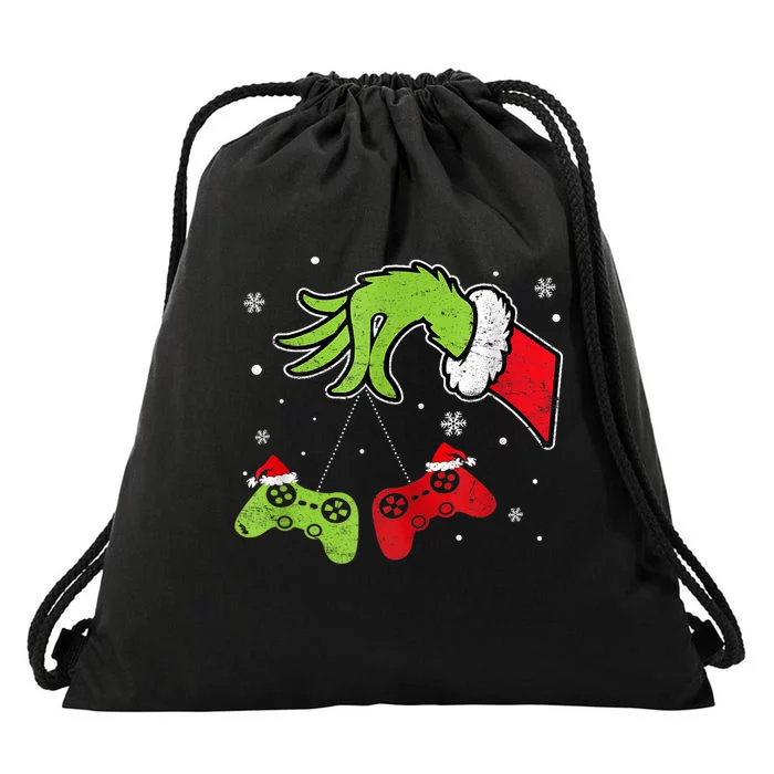 Gaming Teen Christmas Matching Pajamas Funny Gamer Drawstring Bag