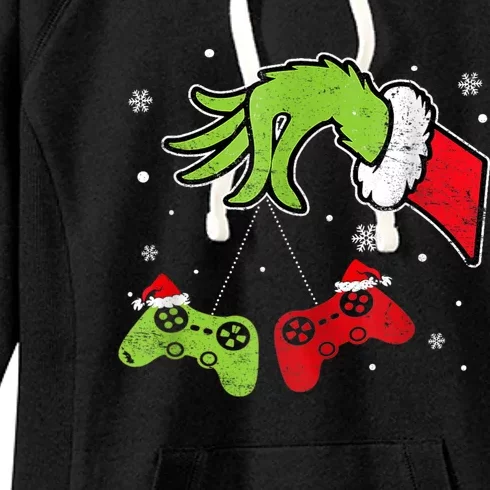 Gaming Teen Christmas Matching Pajamas Funny Gamer Women's Fleece Hoodie