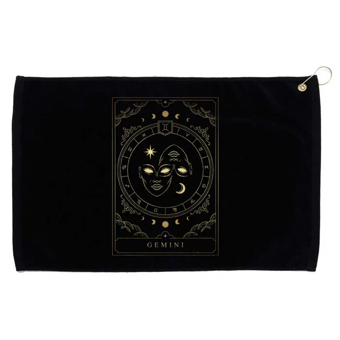 Gemini Tarot Card Zodiac Grommeted Golf Towel