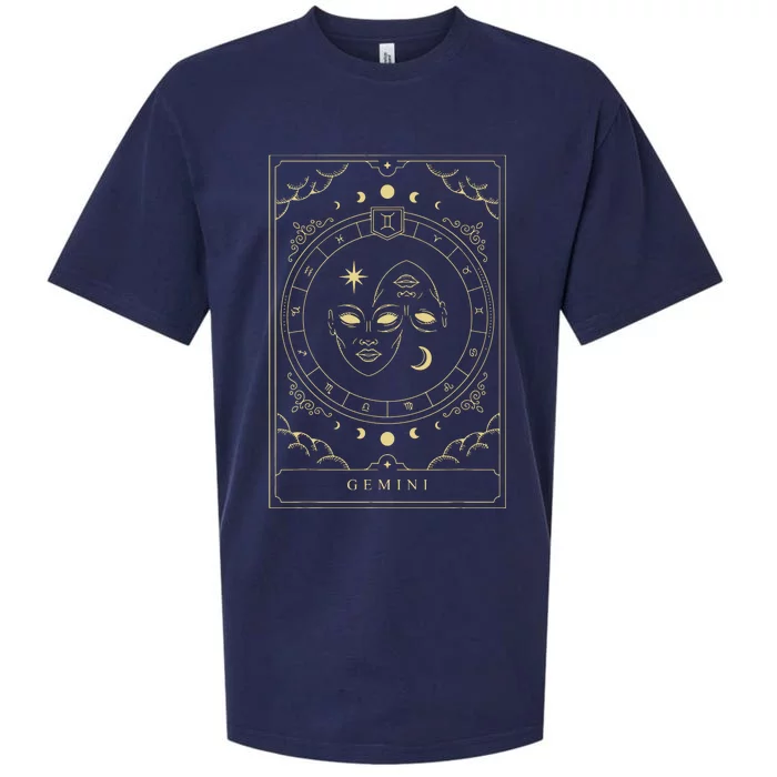 Gemini Tarot Card Zodiac Sueded Cloud Jersey T-Shirt