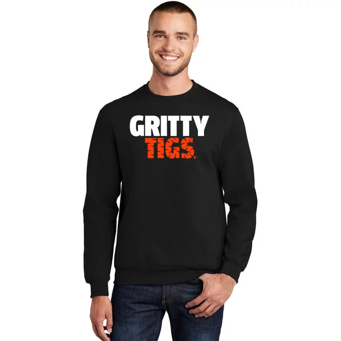 Gritty Tigs Detroit Baseball Tall Sweatshirt