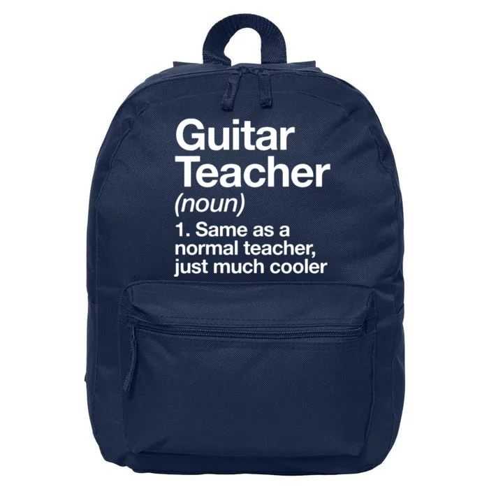 Guitar Teacher Definition Funny Musician Music 16 in Basic Backpack