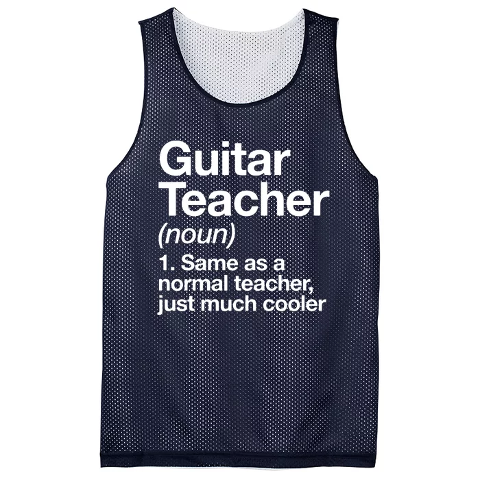 Guitar Teacher Definition Funny Musician Music Mesh Reversible Basketball Jersey Tank