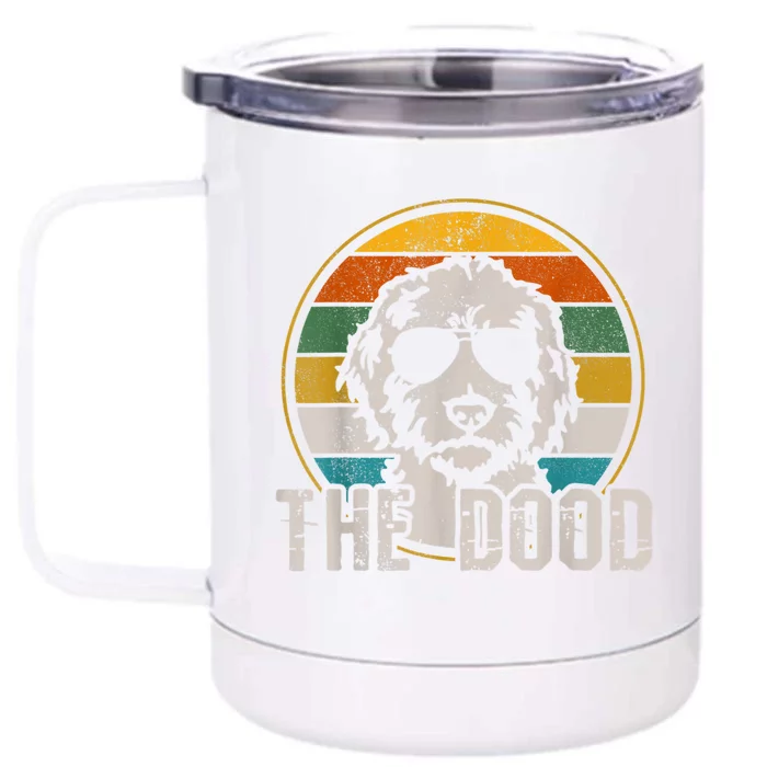 Goldendoodle The Dood Vintage Retro Dog Front & Back 12oz Stainless Steel Tumbler Cup