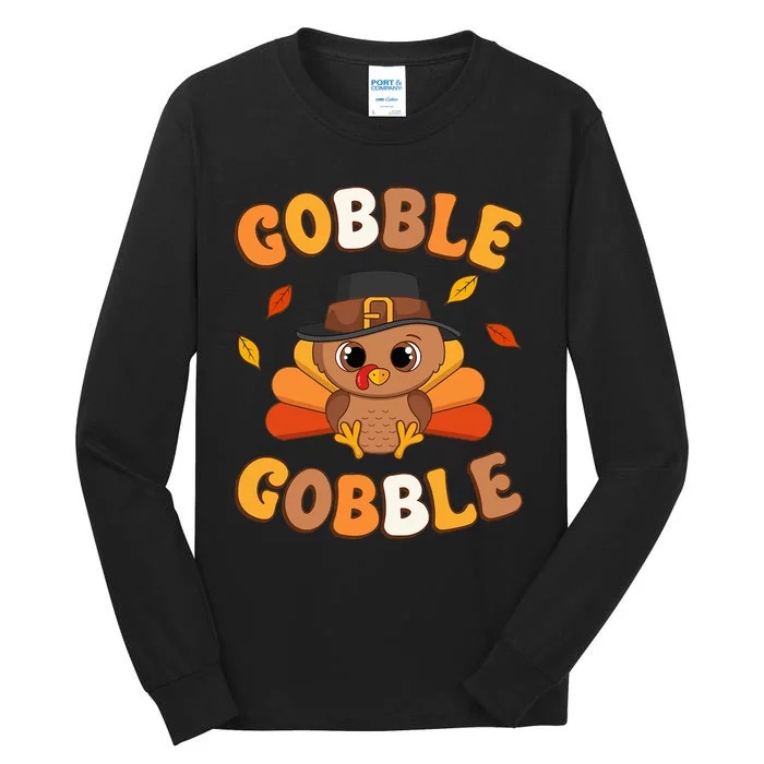 Gobble Turkey Day Happy Thanksgiving Tall Long Sleeve T-Shirt