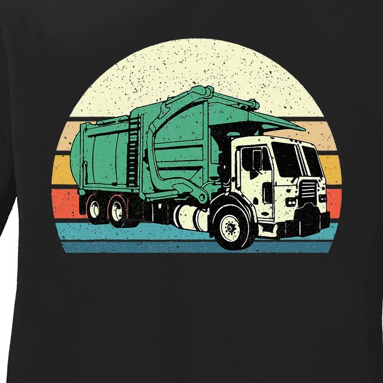 Garbage Truck Dump Trash Collector Recycling Lover Ladies Long Sleeve Shirt