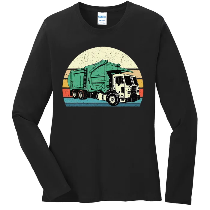 Garbage Truck Dump Trash Collector Recycling Lover Ladies Long Sleeve Shirt