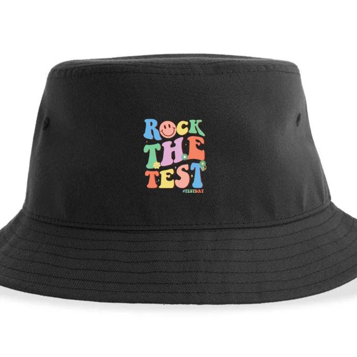 Groovy Test Day Teacher Testing Day Exam End of Year Sustainable Bucket Hat