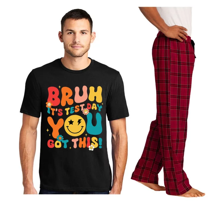 Groovy Testing Day Teacher Bruh ItS Test Day You Got This Pajama Set