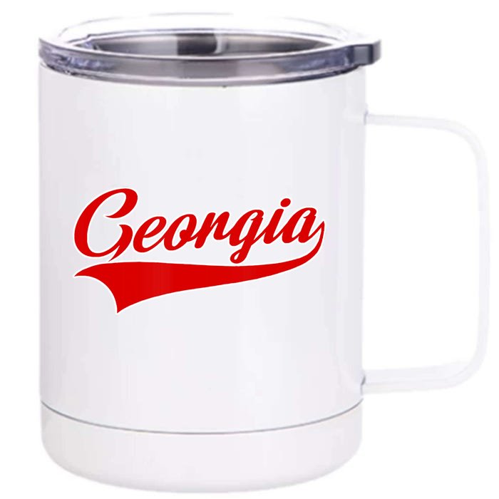 Georgia Throwback Design Front & Back 12oz Stainless Steel Tumbler Cup