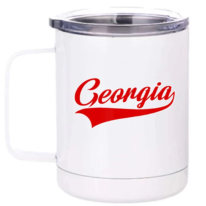 Georgia Throwback Design Front & Back 12oz Stainless Steel Tumbler Cup