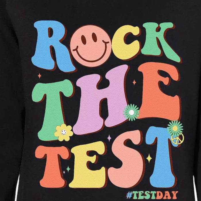 Groovy Test Day Teacher Testing Day Exam End Of Year Womens California Wash Sweatshirt