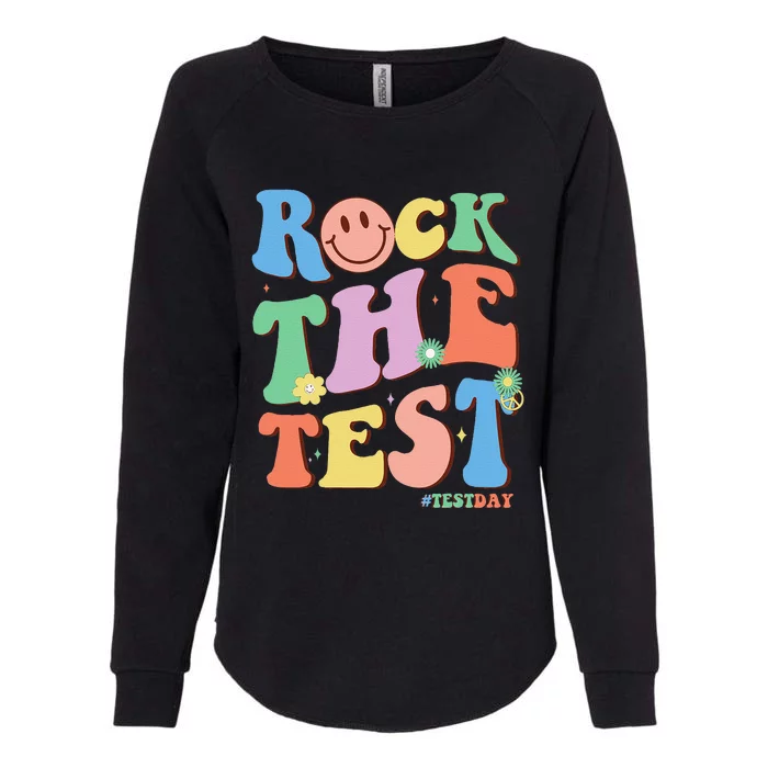 Groovy Test Day Teacher Testing Day Exam End Of Year Womens California Wash Sweatshirt