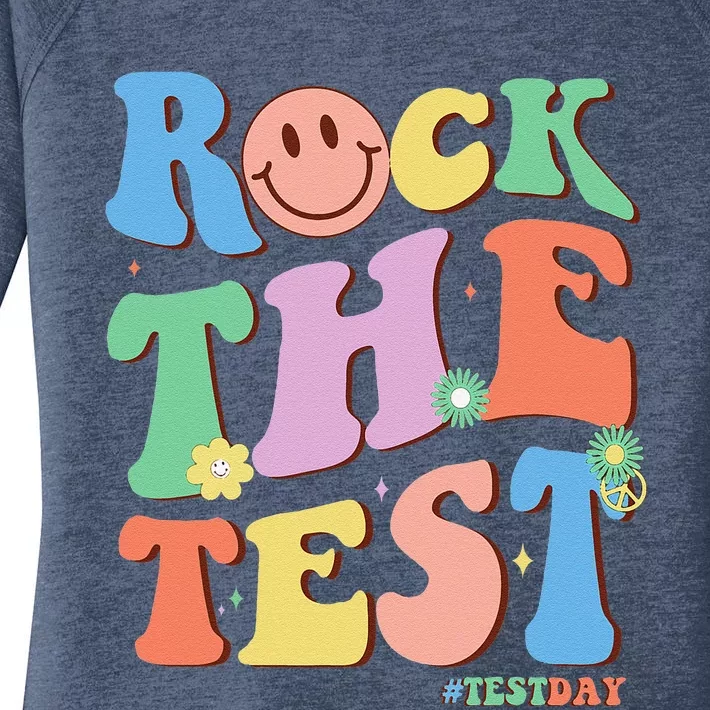 Groovy Test Day Teacher Testing Day Exam End Of Year Women's Perfect Tri Tunic Long Sleeve Shirt