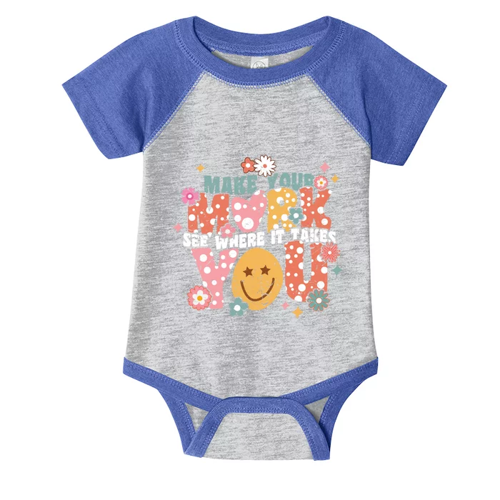 Groovy The Dot Day Make Your Mark See Where It Takes You Dot Gift Infant Baby Jersey Bodysuit