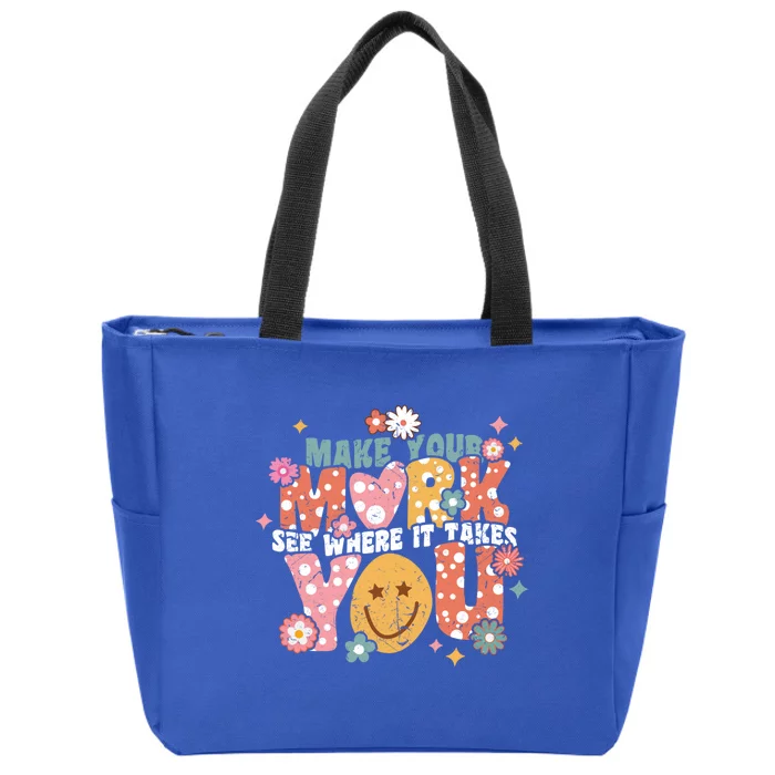 Groovy The Dot Day Make Your Mark See Where It Takes You Dot Gift Zip Tote Bag