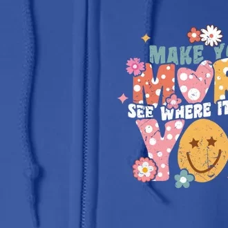 Groovy The Dot Day Make Your Mark See Where It Takes You Dot Gift Full Zip Hoodie